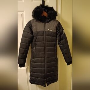 Bench Black puffer long jacket youth size 13/14